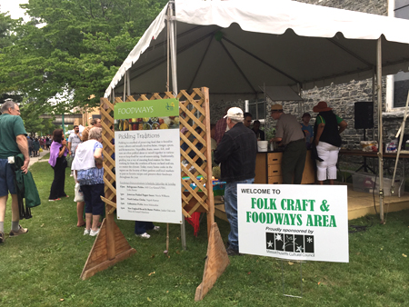 Entrance to Foodways demonstration tent