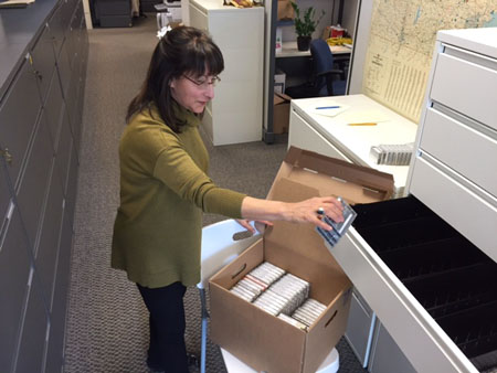 Archives_Maggie loading cassettes